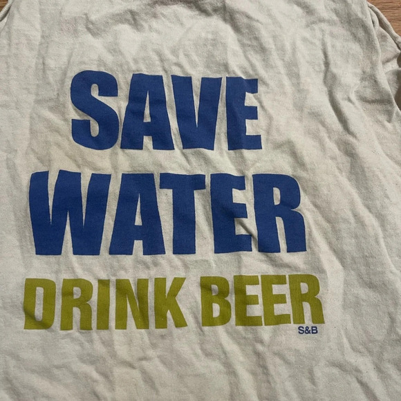 Vintage Save Water Drink Beer Tank XL - Picture 2 of 4
